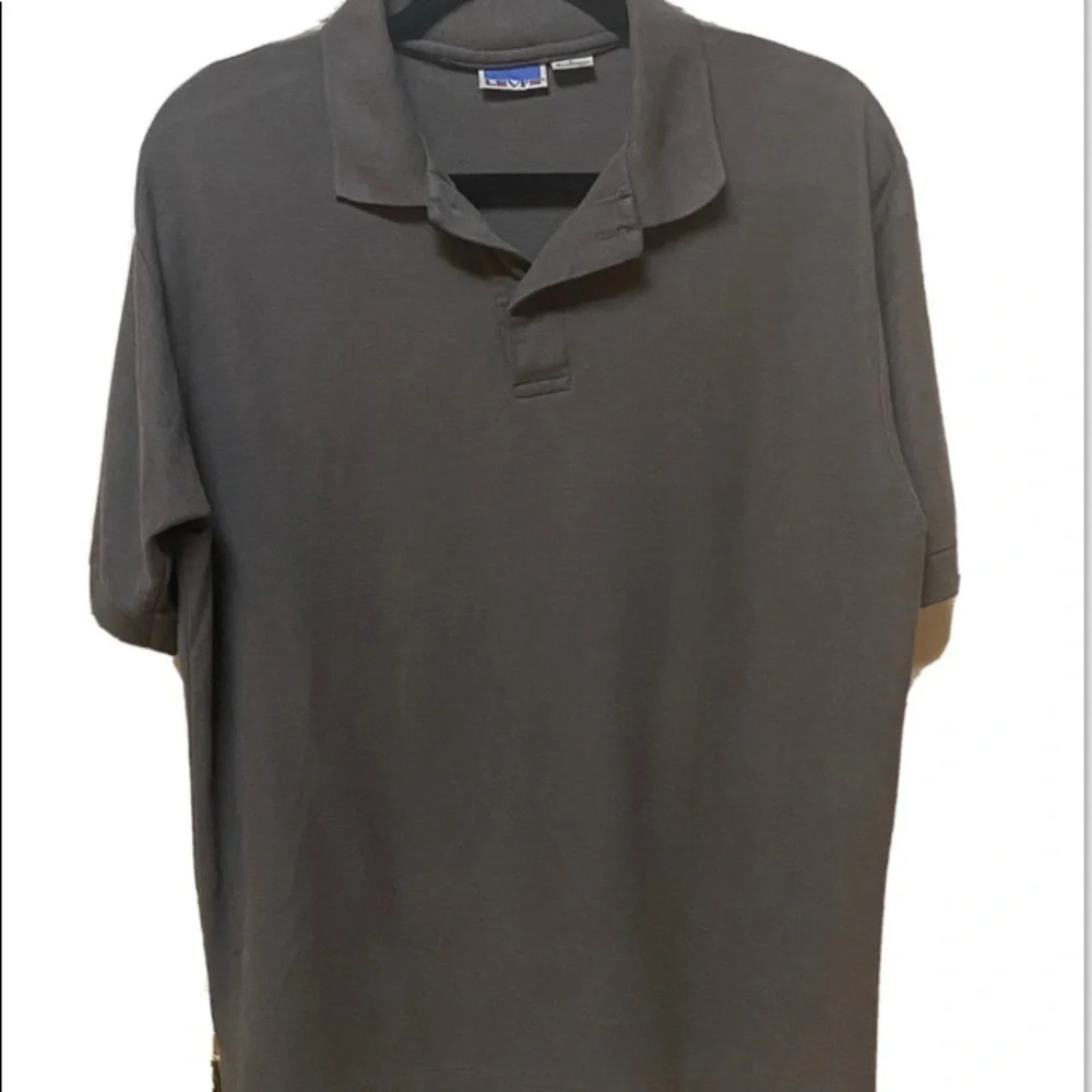 Levi's Polo Short Sleeve Classic Fit Gray Shirt Mens Size L